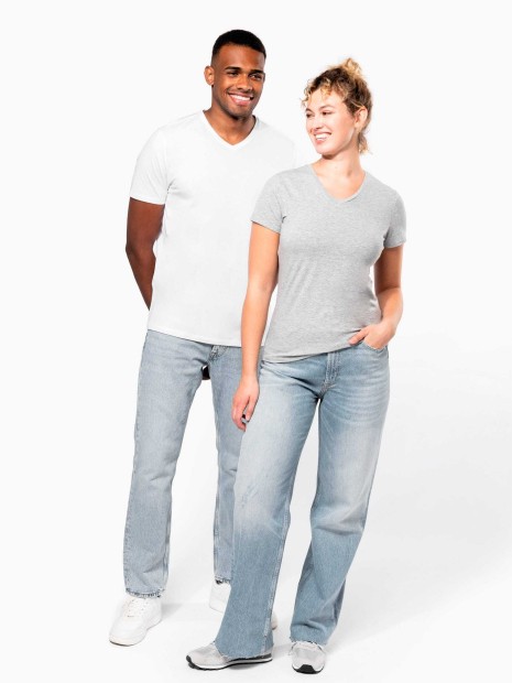 T-Shirts à personnaliser KARIBAN T-shirt col V manches courtes femme 