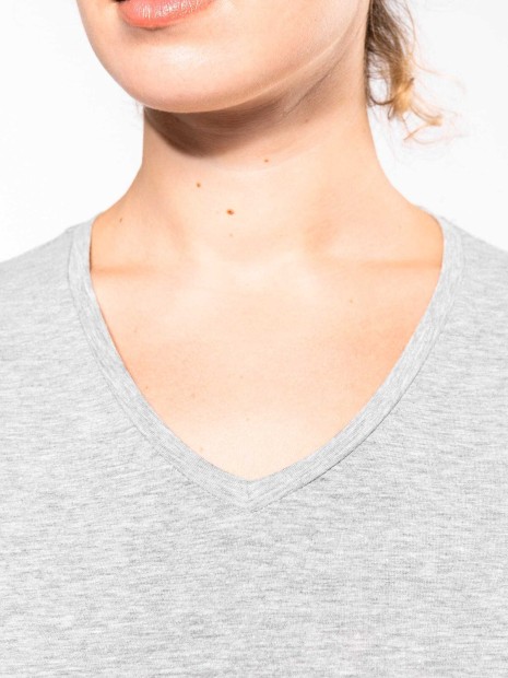 T-Shirts à personnaliser KARIBAN T-shirt col V manches courtes femme 