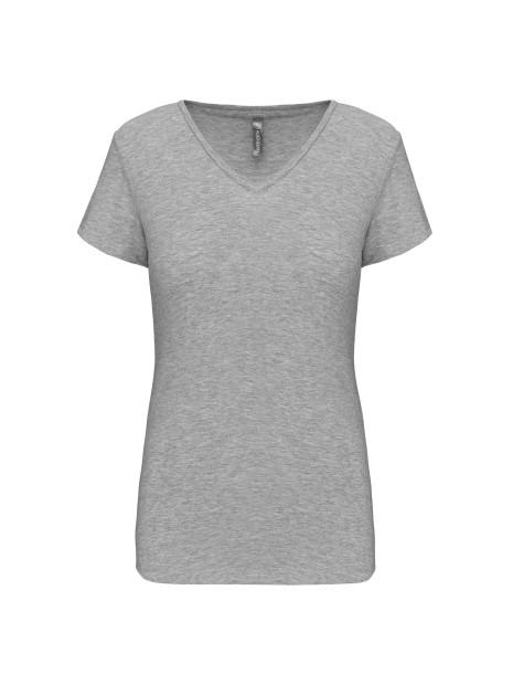 KARIBAN T-shirt col V manches courtes femme /api/colors/b32e3fc9-6c21-4435-b3bf-594ccdf083c3 personnalisable