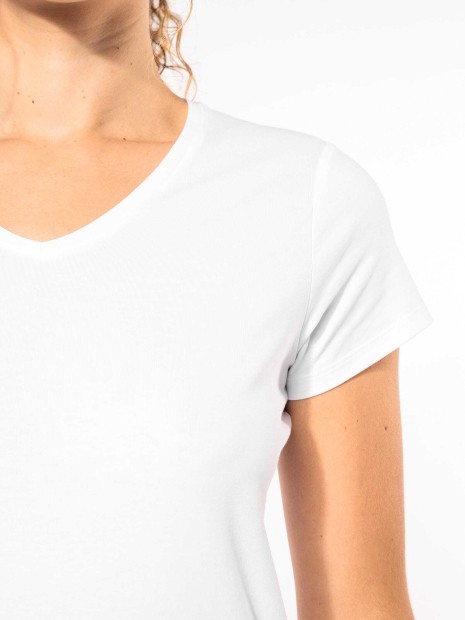 T-Shirts à personnaliser KARIBAN T-shirt col V manches courtes femme 