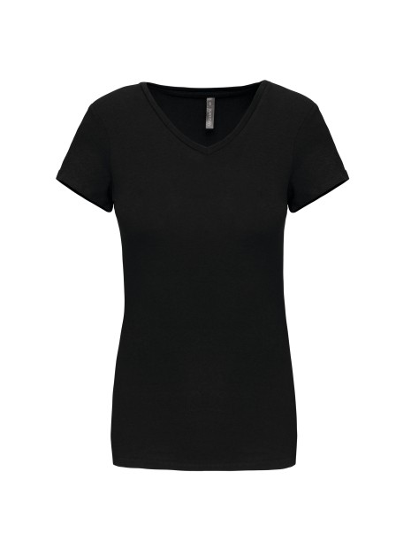 KARIBAN T-shirt col V manches courtes femme /api/colors/b9fdad4a-5e94-45cb-8c03-c08b349b28c3 personnalisable
