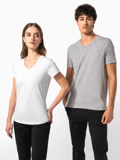 T-Shirts à personnaliser KARIBAN T-shirt col V manches courtes femme 