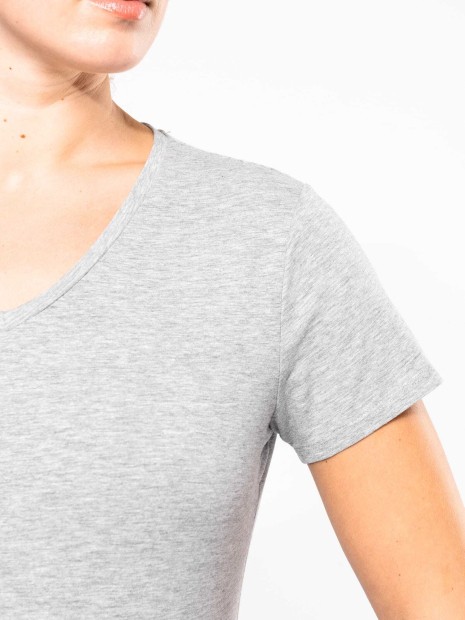 T-Shirts à personnaliser KARIBAN T-shirt col V manches courtes femme 