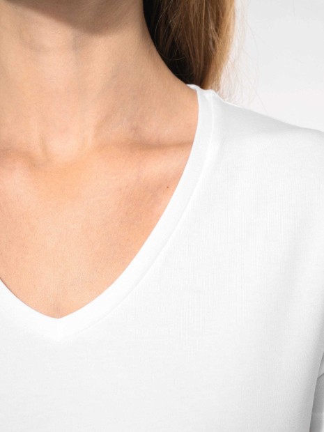 T-Shirts à personnaliser KARIBAN T-shirt col V manches courtes femme 