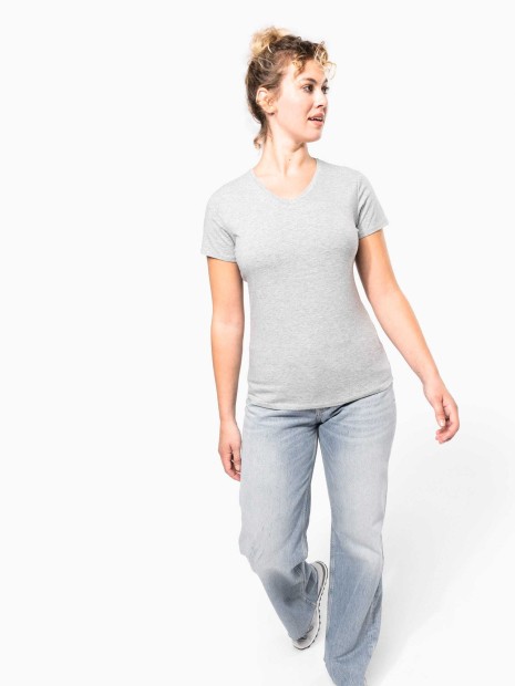 T-Shirts à personnaliser KARIBAN T-shirt col V manches courtes femme 