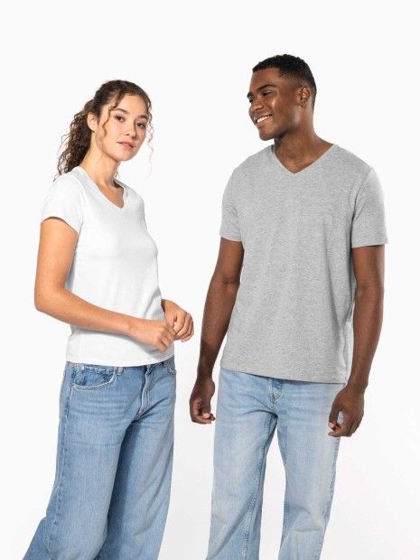 T-Shirts à personnaliser KARIBAN T-shirt col V manches courtes femme 