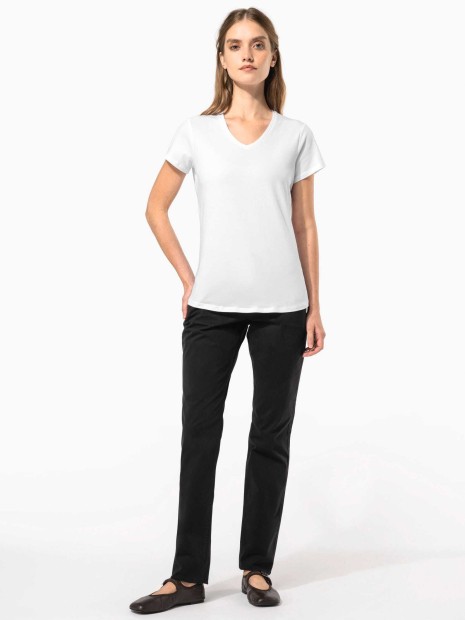 T-Shirts à personnaliser KARIBAN T-shirt col V manches courtes femme 