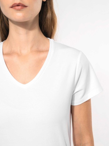 T-Shirts à personnaliser KARIBAN T-shirt col V manches courtes femme 