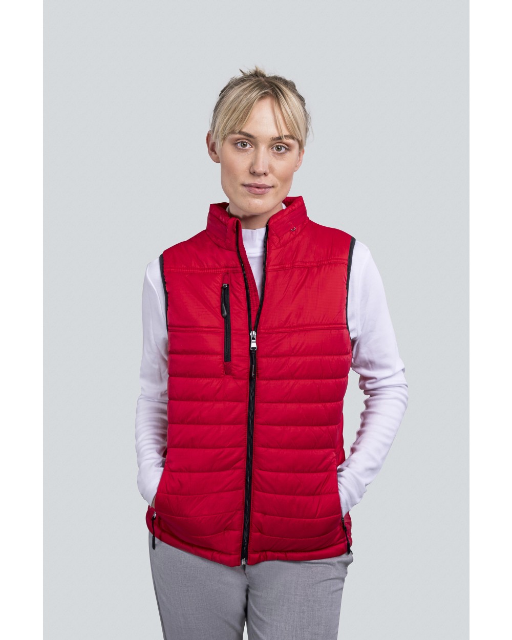 HRM Women´s Hooded Performance Body Warmer Jacken personalisierbar