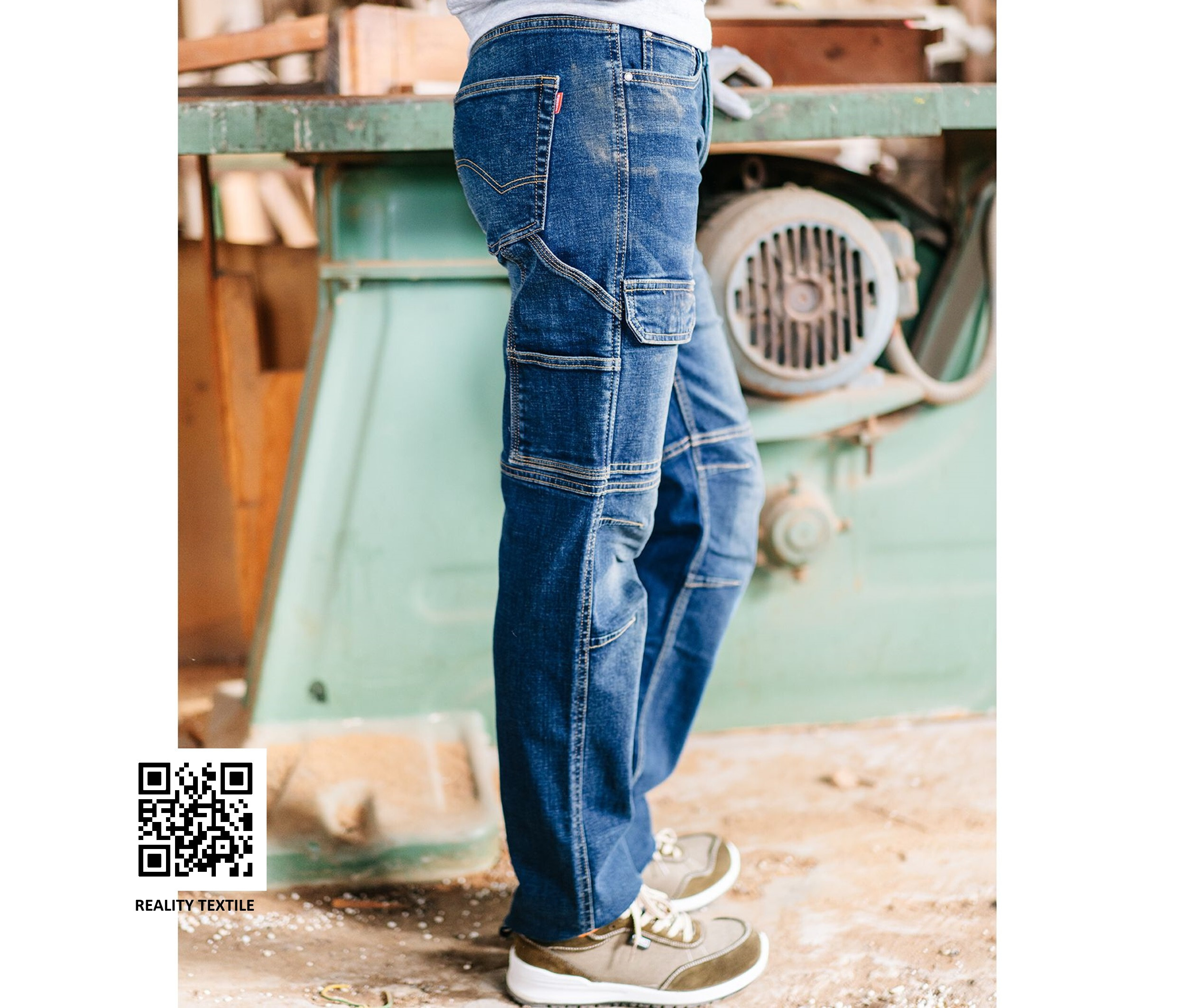 Broeken VELILLA MULTI-POCKET STRETCH JEANS voor bedrukking &amp; borduring