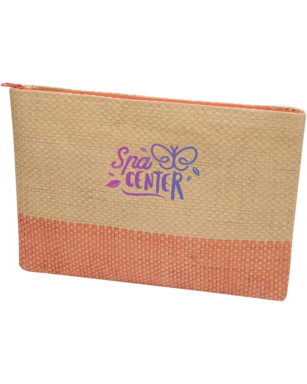 Sacs & Bagagerie personnalisable 4DO Pochette en papier paille Rhythm avec fermeture à glissière, 3 L