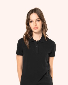 Polo Supima® manches courtes femme