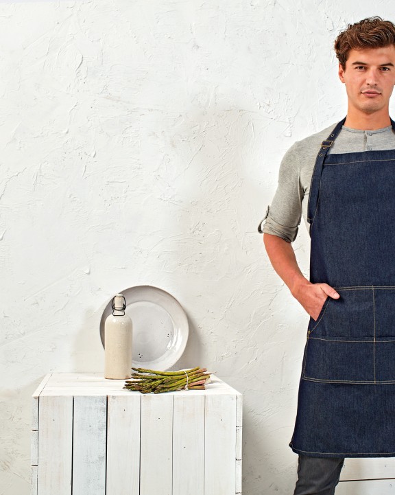 Schorten PREMIER Schort met bovenstuk "Denim" voor bedrukking &amp; borduring