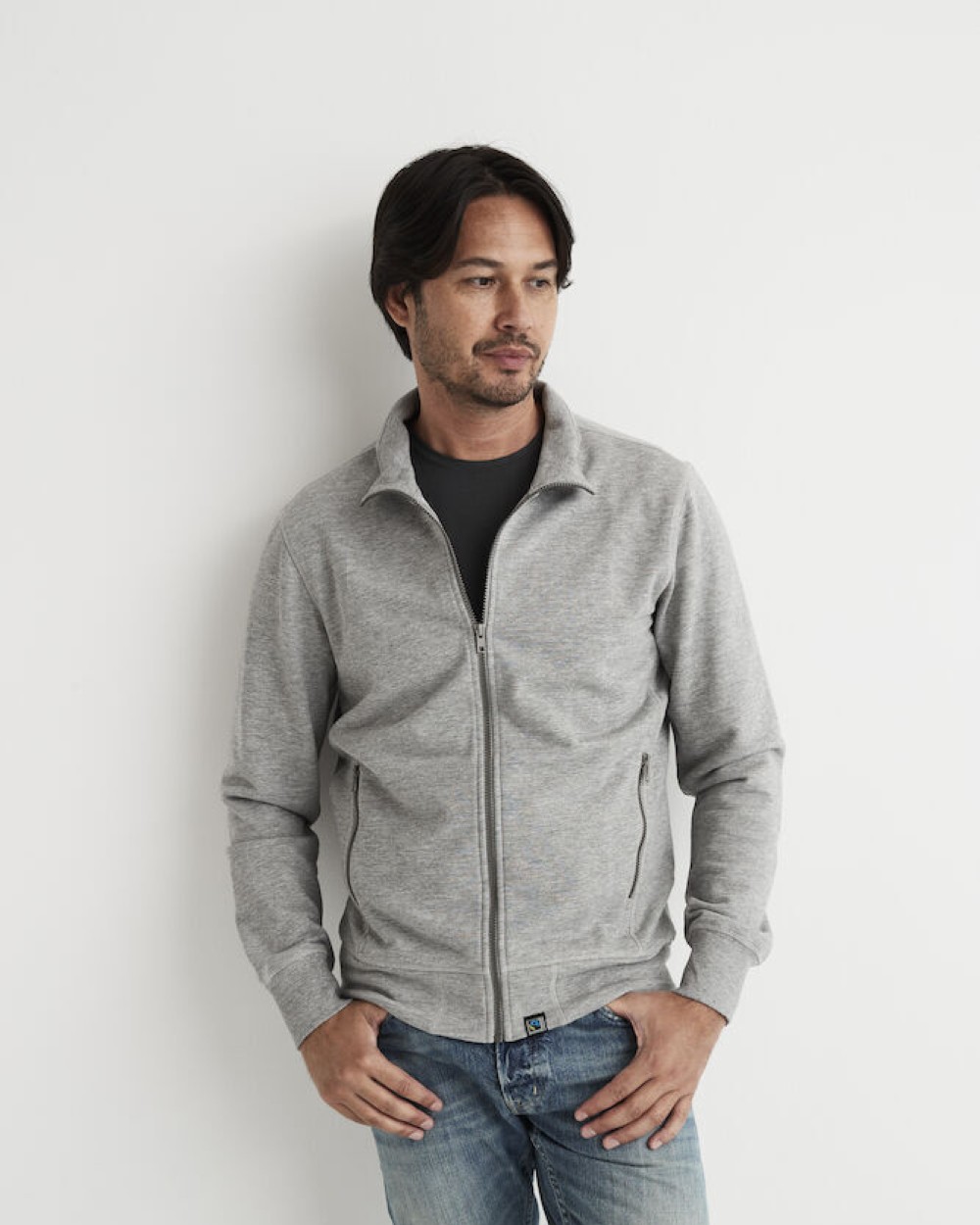 Sweat-shirts personnalisable COTTOVER SWEATSHIRT FULL ZIP MAN - CERTIFIÉ GOTS