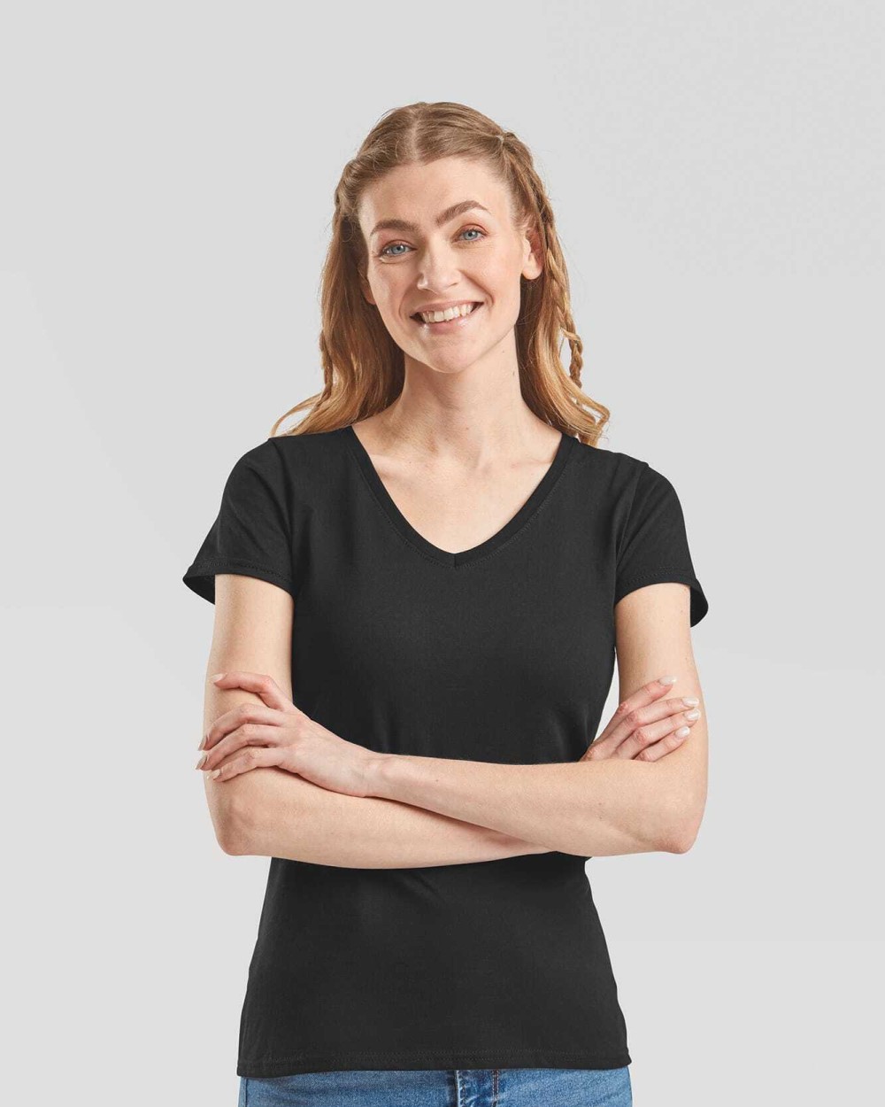 T-Shirts personnalisable FOL T-shirt femme col v Valueweight (61-398-0)