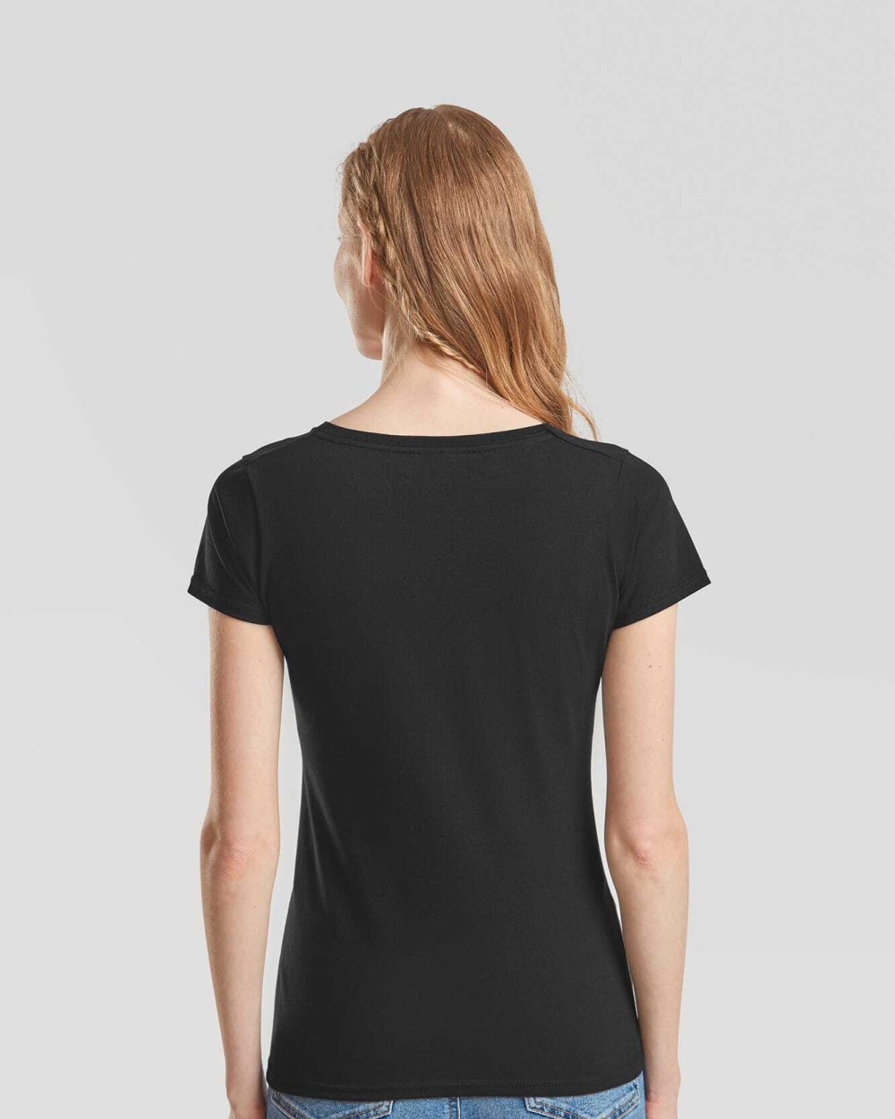 FOL Lady-fit Valueweight V-Neck T (61-398-0) T-Shirts personalisierbar