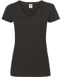FOL Lady-fit Valueweight V-Neck T (61-398-0) T-Shirts personalisierbar