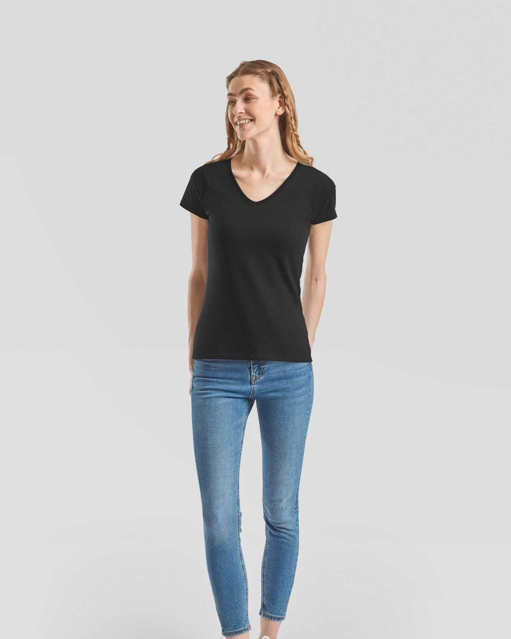 T-Shirts personnalisable FOL T-shirt femme col v Valueweight (61-398-0)