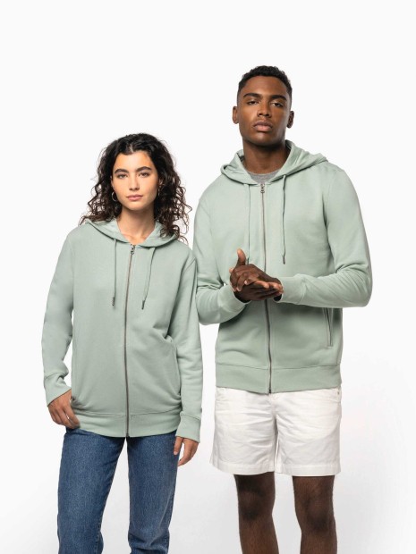Sweat-shirts à personnaliser KARIBAN Sweat-shirt french terry écoresponsable zippé à capuche unisexe 