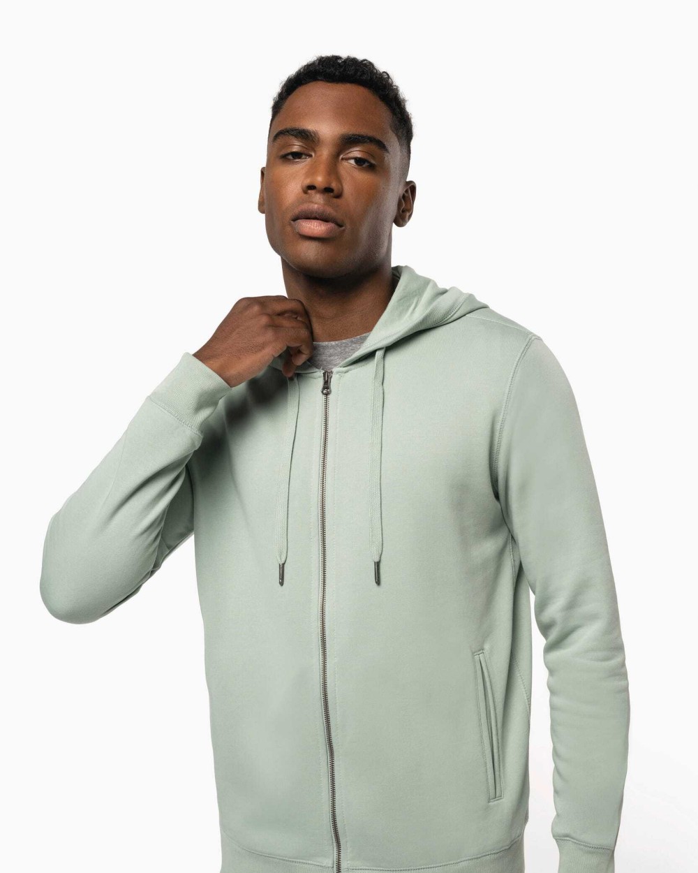 KARIBAN Umweltfreundliches Unisex-Kapuzensweatshirt mit Reißverschluss Sweatshirts personalisierbar