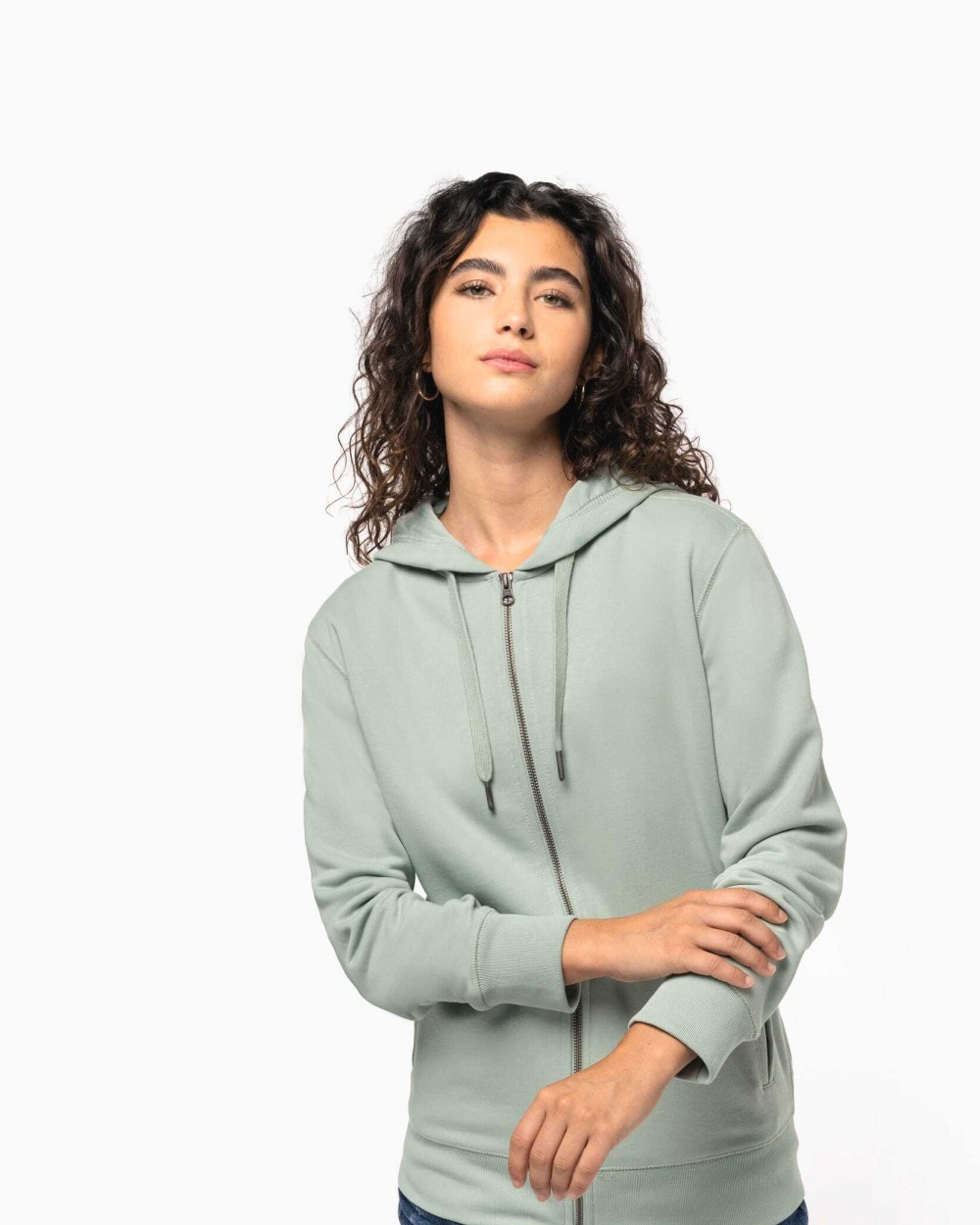 Sweaters & hoodies KARIBAN Ecologische uniseks sweatvest met capuchon voor bedrukking &amp; borduring