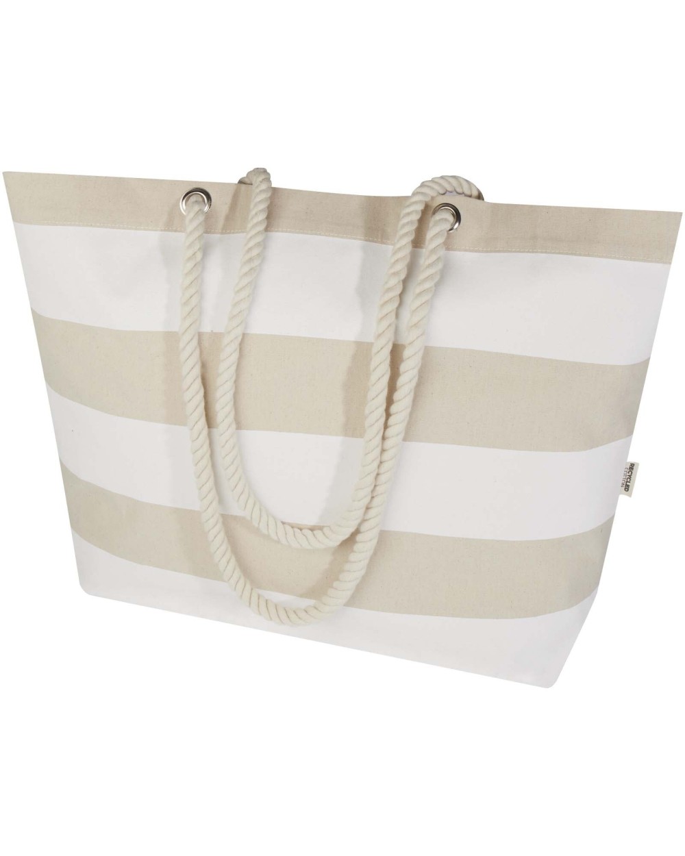 Tote bags 4DO Florida 270 g/m² GRS gerecyclede strandtas 18L voor bedrukking &amp; borduring