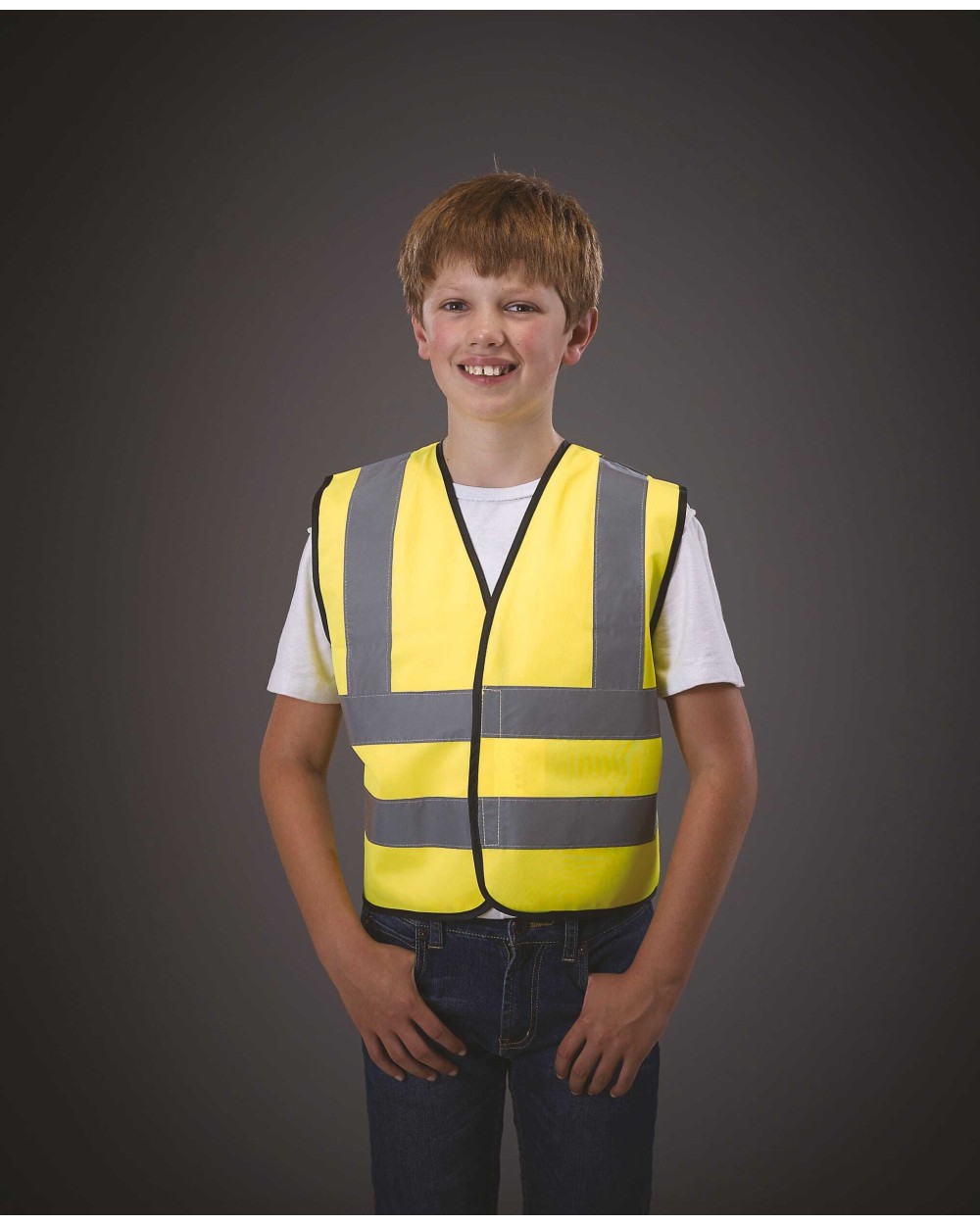 YOKO Kids' Hi-Vis Waistcoat Warnwesten personalisierbar