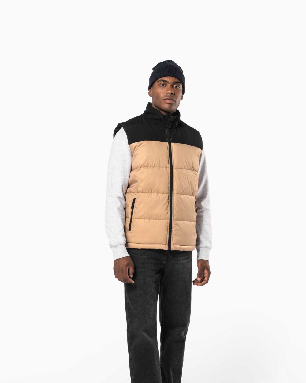 Jassen KARIBAN Tweekleurige gewatteerde bodywarmer uniseks voor bedrukking &amp; borduring