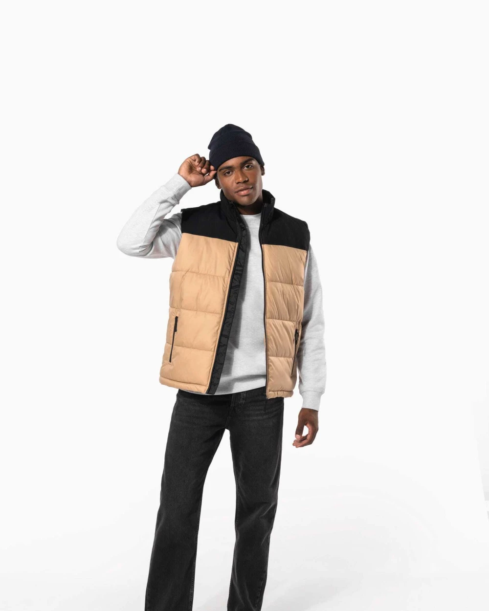 Jassen KARIBAN Tweekleurige gewatteerde bodywarmer uniseks voor bedrukking &amp; borduring