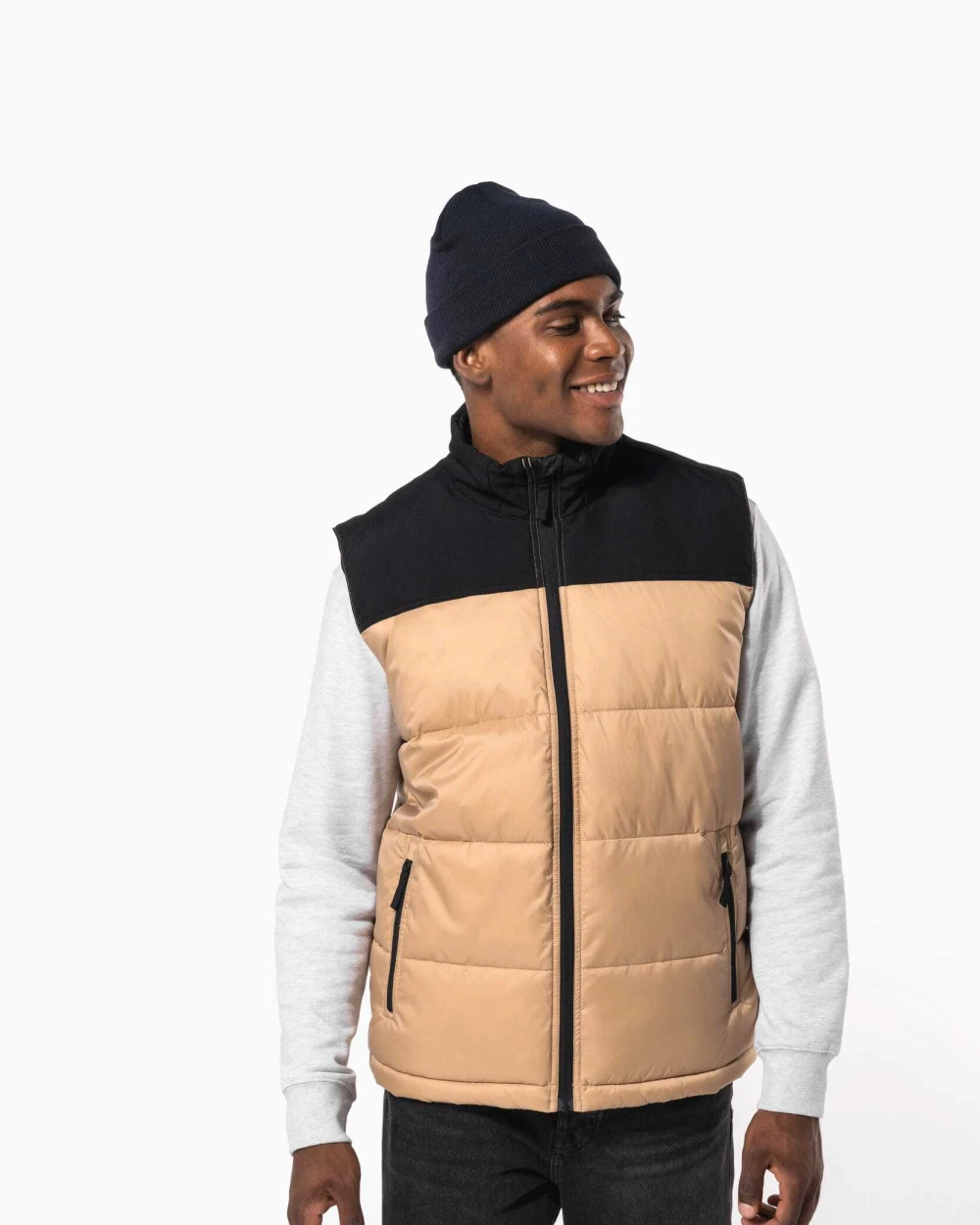 Jassen KARIBAN Tweekleurige gewatteerde bodywarmer uniseks voor bedrukking &amp; borduring