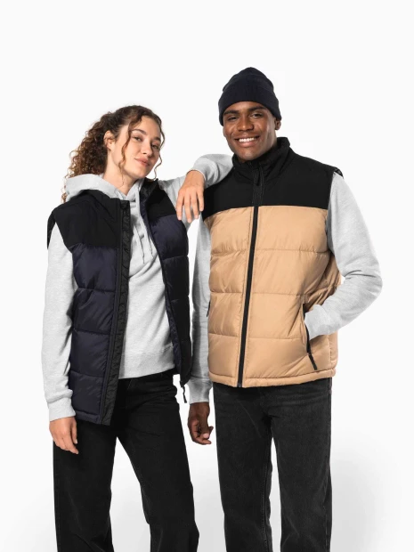 Vestes à personnaliser KARIBAN Bodywarmer matelassé bi-ton unisexe 