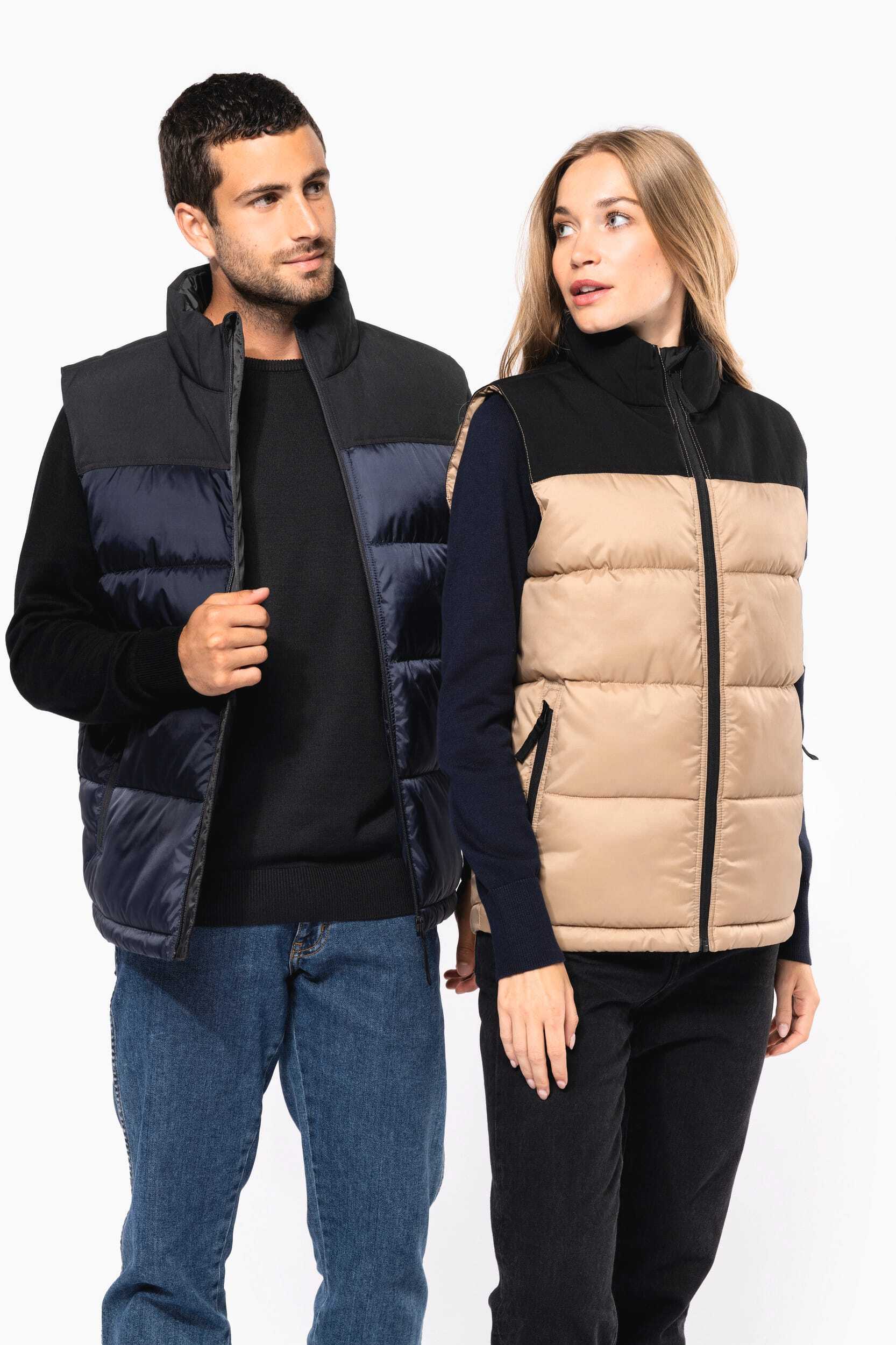 Vestes personnalisable KARIBAN Bodywarmer matelassé bi-ton unisexe