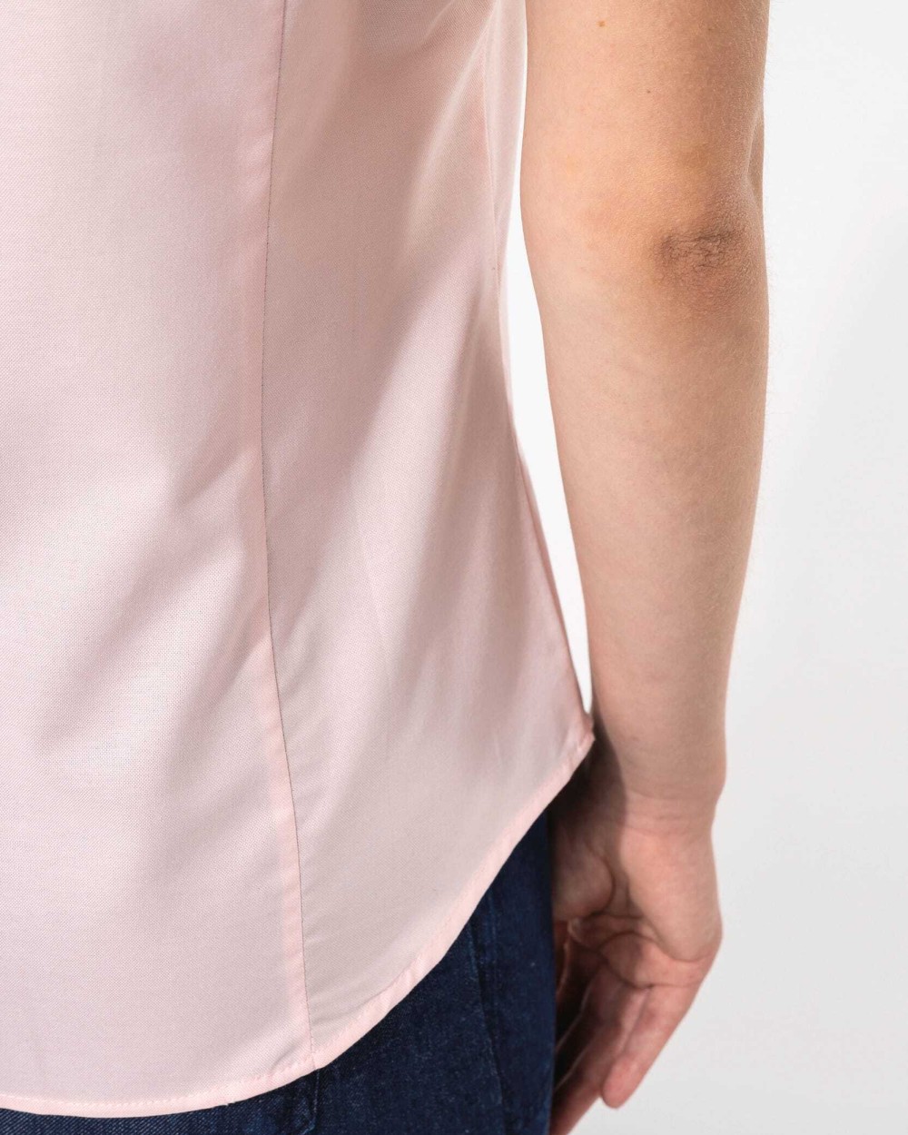 KARIBAN Damen Oxford Kurzarmbluse Hemden personalisierbar