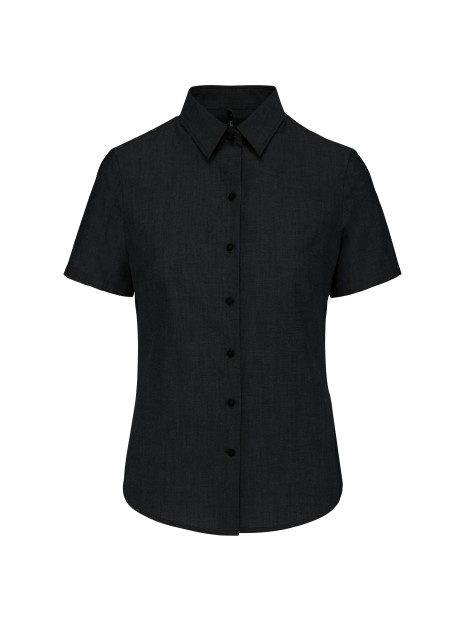 KARIBAN Chemise Oxford manches courtes femme /api/colors/b9fdad4a-5e94-45cb-8c03-c08b349b28c3 personnalisable