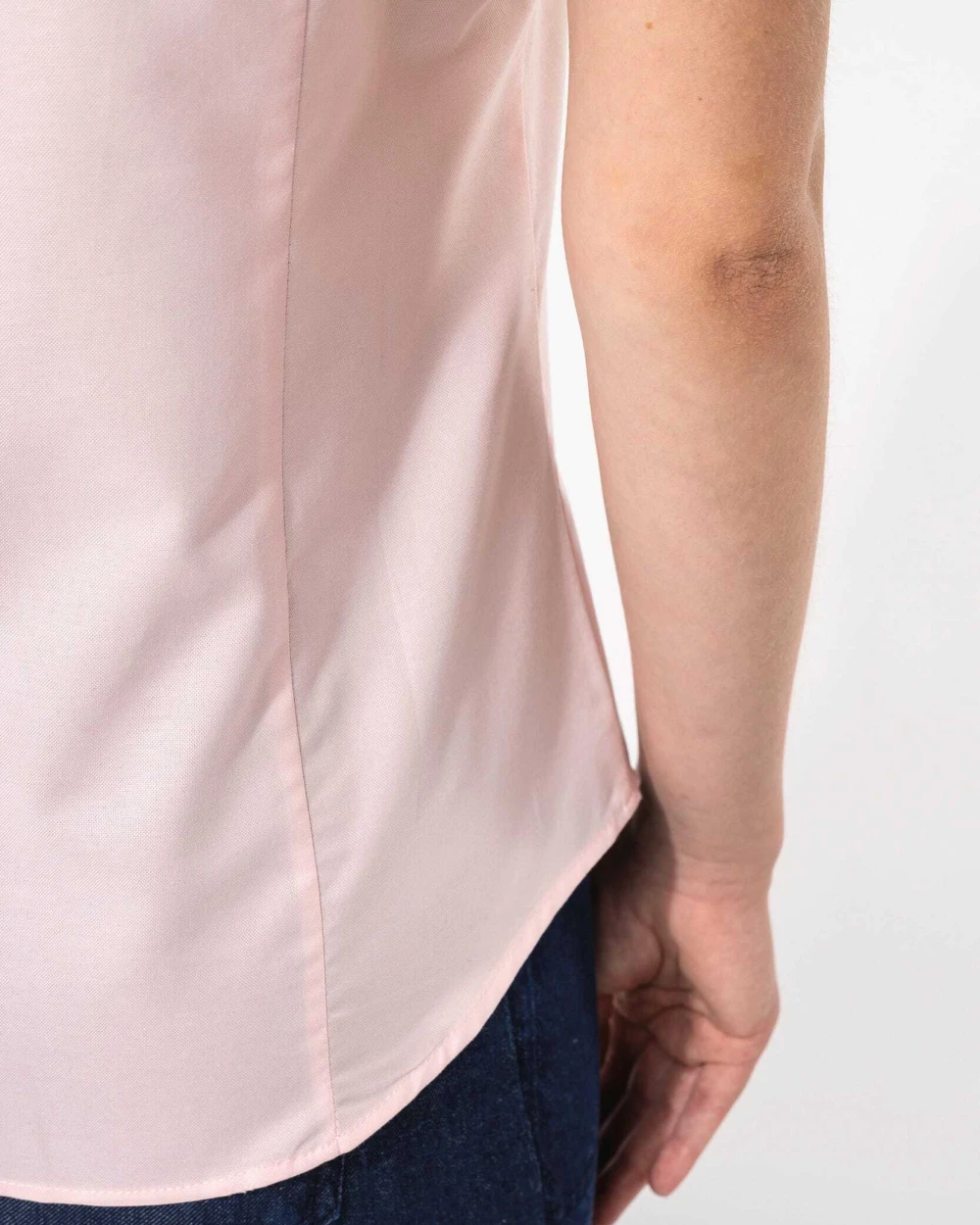 Hemden KARIBAN Dames Oxford blouse korte mouwen voor bedrukking &amp; borduring