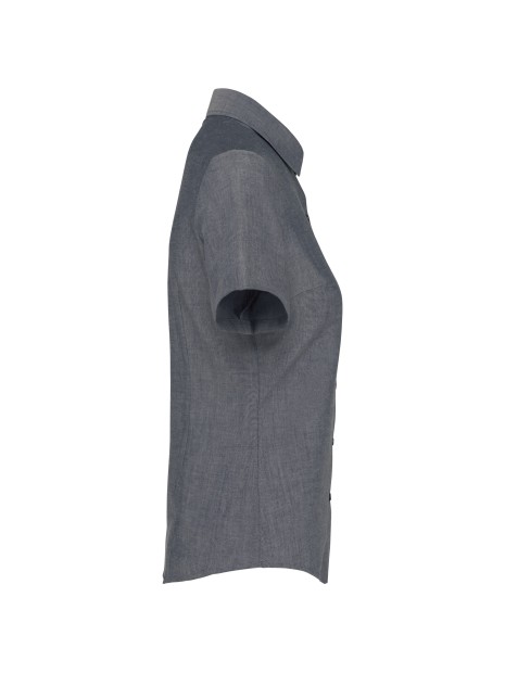 KARIBAN Chemise Oxford manches courtes femme /api/colors/238ab712-3644-4e4d-8113-6695293ea7ee personnalisable