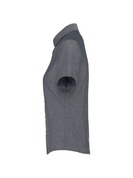 KARIBAN Chemise Oxford manches courtes femme /api/colors/238ab712-3644-4e4d-8113-6695293ea7ee personnalisable