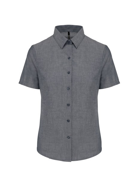 KARIBAN Chemise Oxford manches courtes femme /api/colors/238ab712-3644-4e4d-8113-6695293ea7ee personnalisable