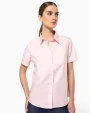 Hemden KARIBAN Dames Oxford blouse korte mouwen voor bedrukking &amp; borduring