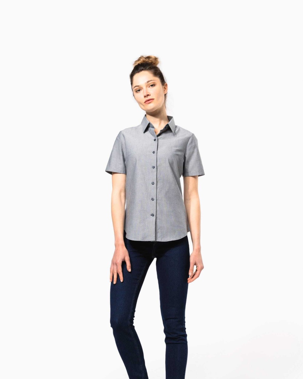 Chemises personnalisable KARIBAN Chemise Oxford manches courtes femme