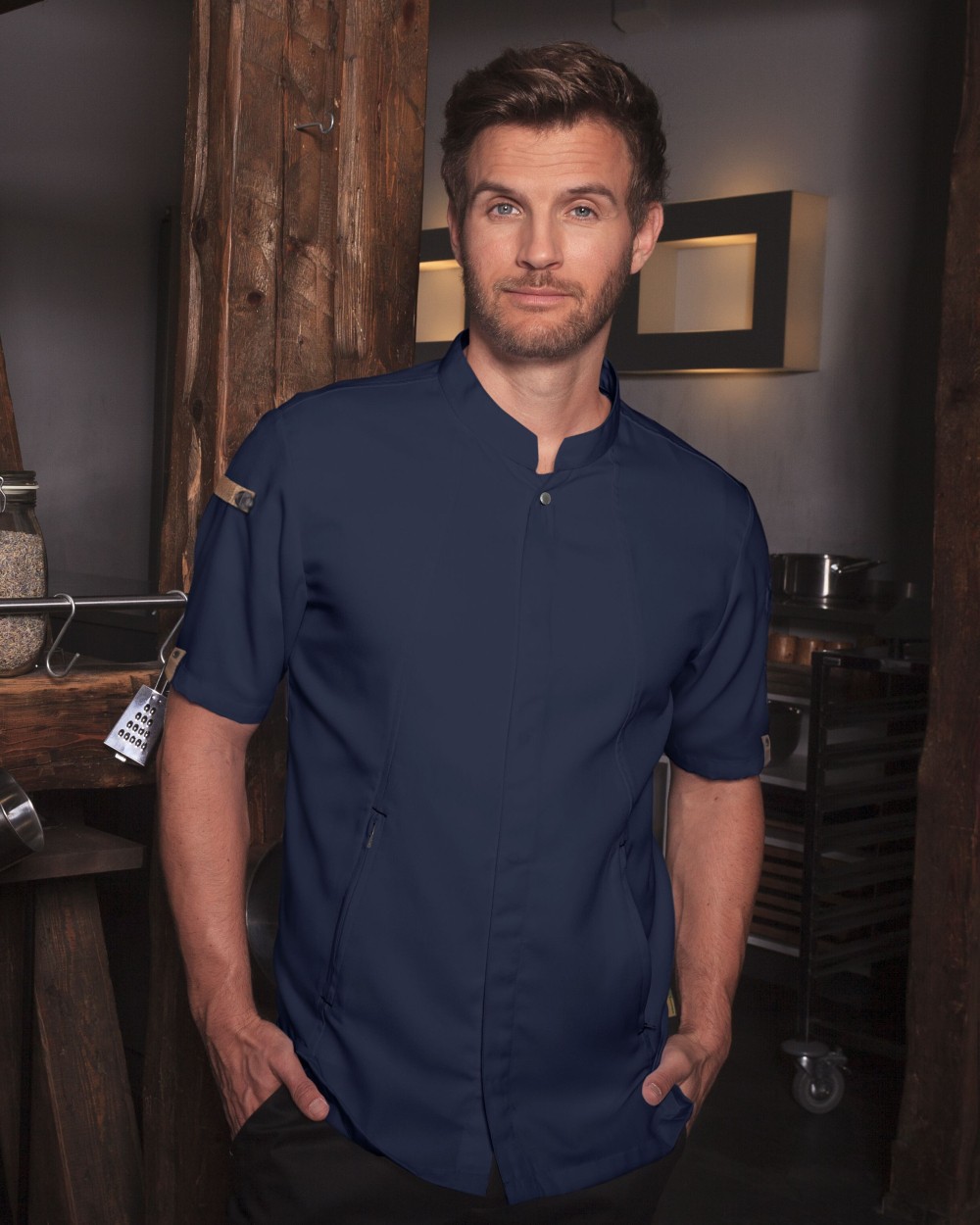 KARLOWSKY SHORT SLEEVE CHEF JACKET GREEN-GENERATION Schürzen personalisierbar