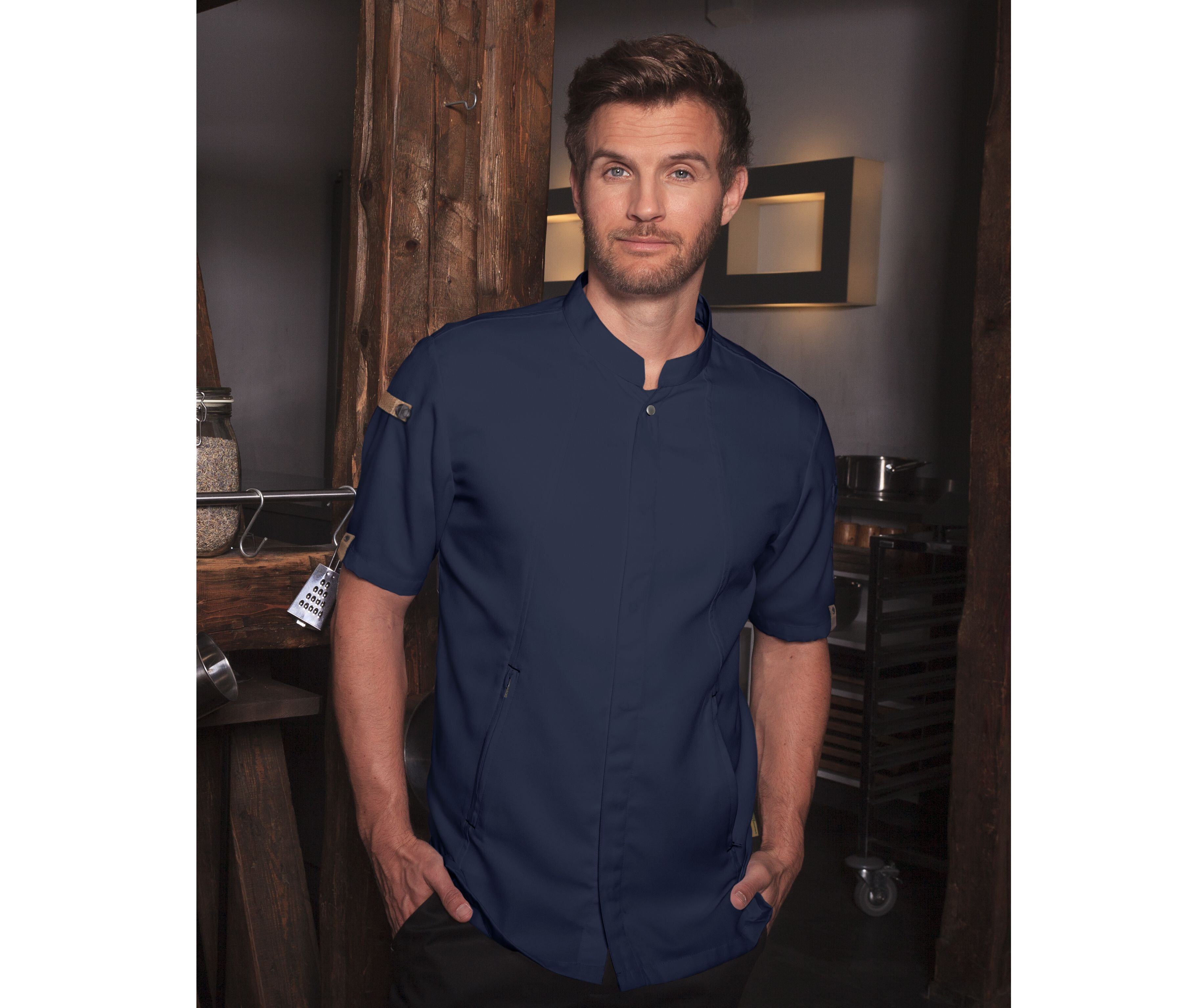 KARLOWSKY SHORT SLEEVE CHEF JACKET GREEN-GENERATION Schürzen personalisierbar