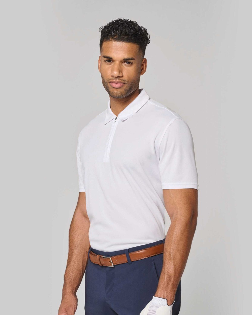 Polos personnalisable PROACT Polo de sport col 1/4 zip homme