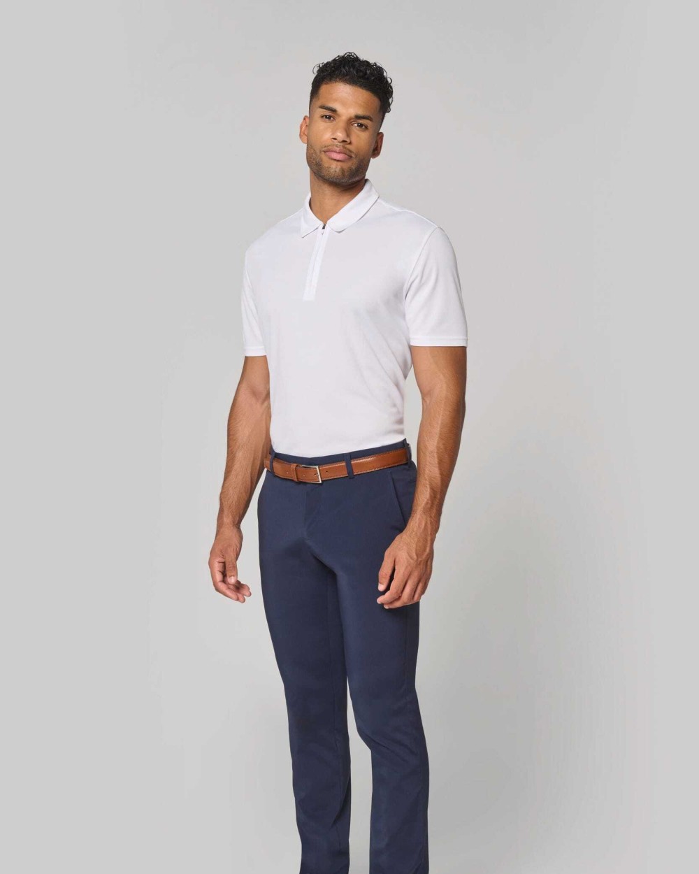 Polos personnalisable PROACT Polo de sport col 1/4 zip homme