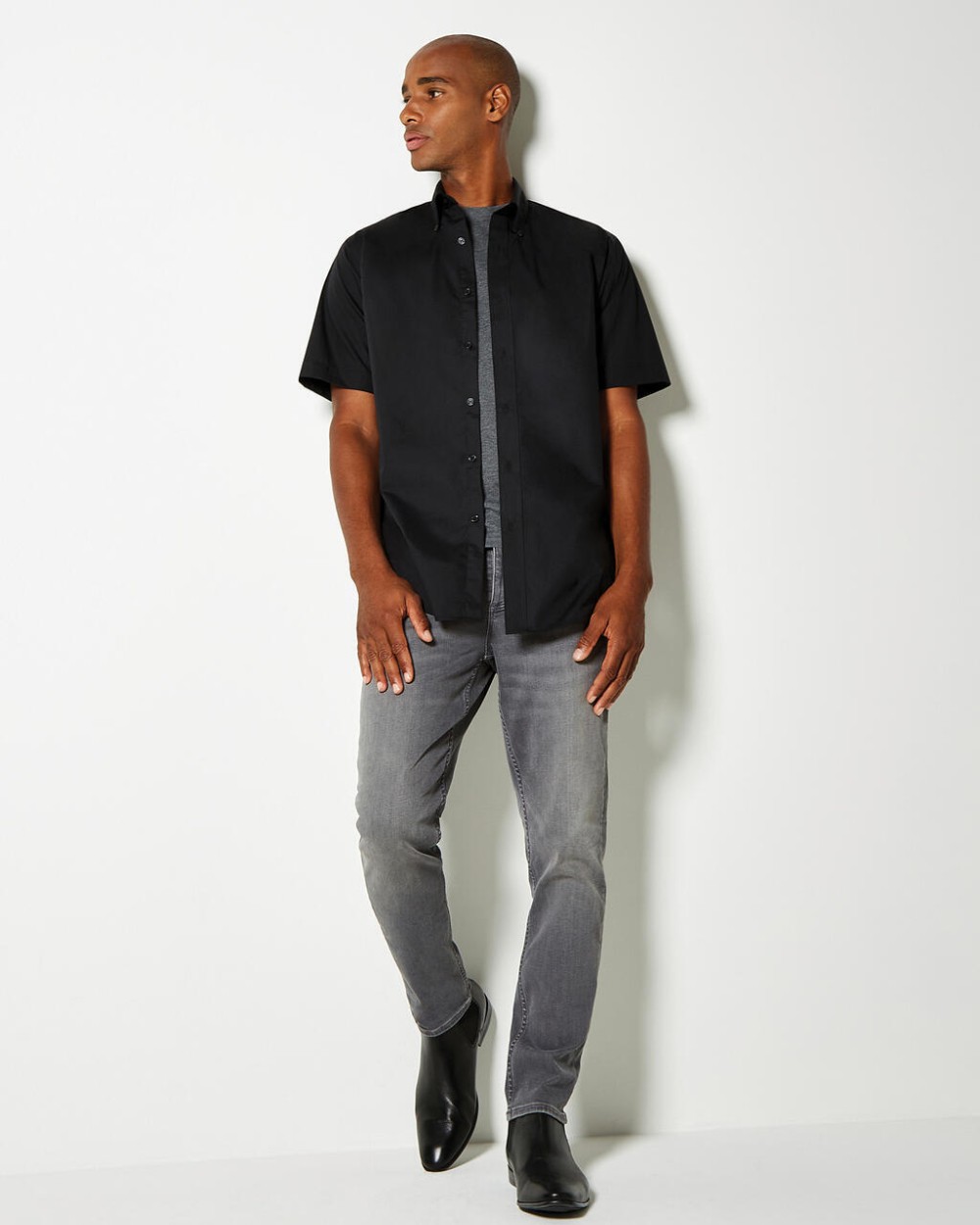 KUSTOM KIT Classic Fit Workforce Shirt Hemden personalisierbar