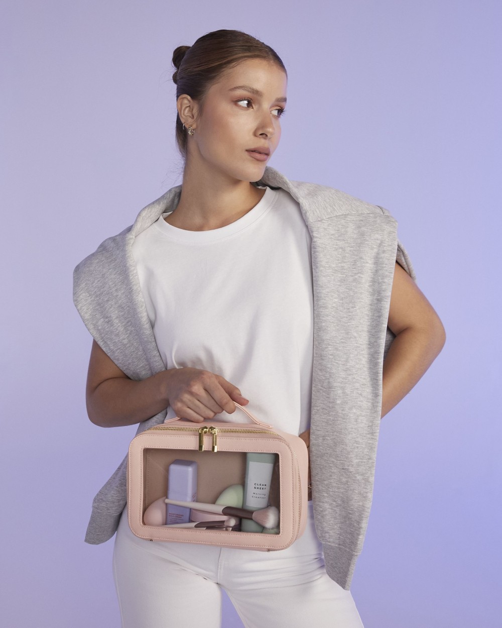 Tassen & Zakken BAG BASE BOUTIQUE CLEAR WINDOW TRAVEL CASE voor bedrukking &amp; borduring