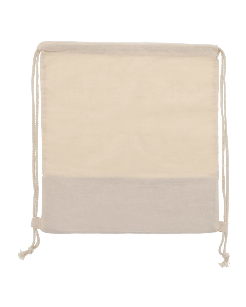 Tote bags 4DO Trekkoord rugzak Jute met katoenen koorden 38x41cm voor bedrukking &amp; borduring