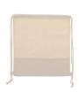 Tote bags 4DO Trekkoord rugzak Jute met katoenen koorden 38x41cm voor bedrukking &amp; borduring