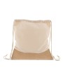 Tote bags personnalisable 4DO Sac à cordon Jute avec cordons en coton 38x41cm