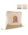 Tote bags 4DO Trekkoord rugzak Jute met katoenen koorden 38x41cm voor bedrukking &amp; borduring